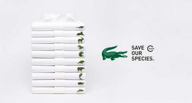 Lacoste change son logo par des espèces menacées !