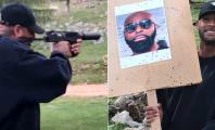 Booba s’entraine à tirer en prenant pour cible Kaaris ! (Vidéo)
