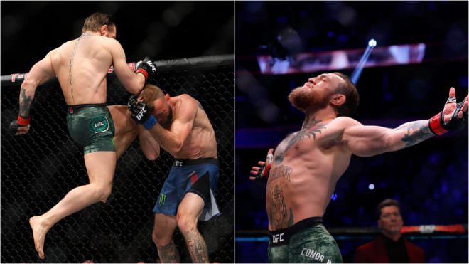 McGregor terrasse Cerrone en 40 secondes, Mayweather le défie