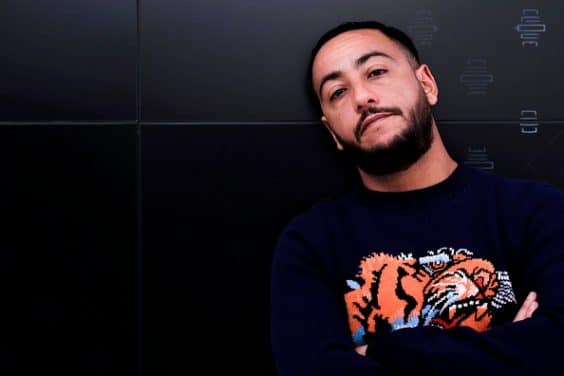 French rapper Karim Zenoud known as 'Lacrim' poses during a photo session on February 4, 2019 in his birth city Paris. - The French rapper releases his third album entitled 'Lacrim' on February 8, 2019. (Photo by ALAIN JOCARD / AFP)        (Photo credit should read ALAIN JOCARD/AFP/Getty Images)
