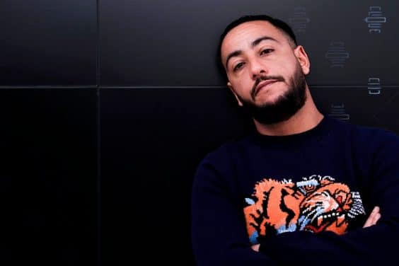 French rapper Karim Zenoud known as 'Lacrim' poses during a photo session on February 4, 2019 in his birth city Paris. - The French rapper releases his third album entitled 'Lacrim' on February 8, 2019. (Photo by ALAIN JOCARD / AFP) (Photo credit should read ALAIN JOCARD/AFP/Getty Images)