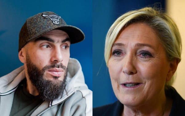 Médine s’est amusé à faire une « piñata » avec la tête de Marine le Pen