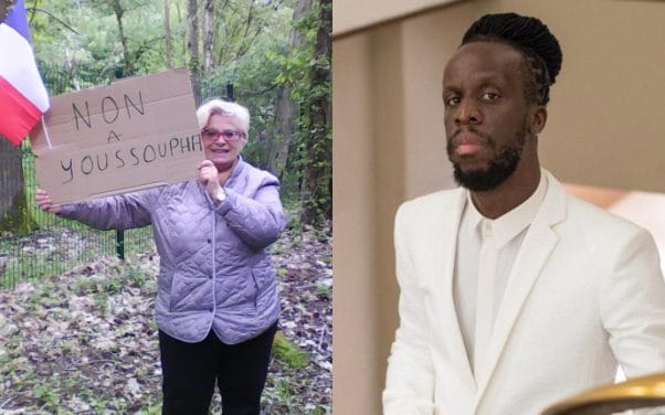 Une dame manifeste à Clairefontaine contre l'hymne de Youssoupha, Booba réagit