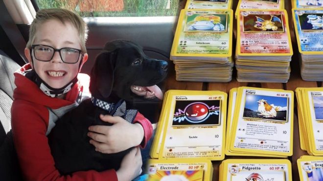 Un garçon de 8 ans vend ses cartes Pokémon pour sauver son chien