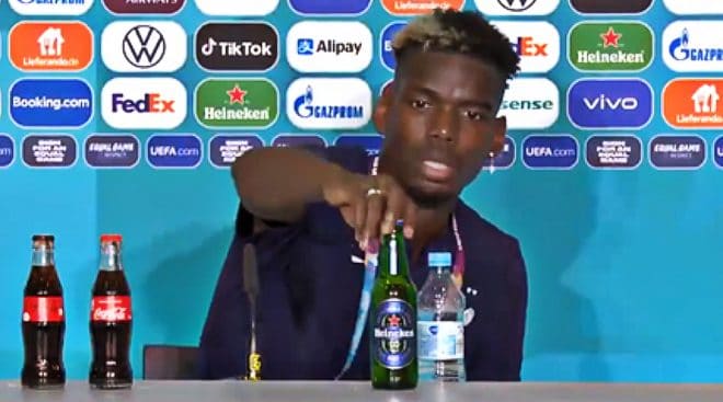 Paul Pogba n’a pas apprécié d’être associé à Heineken