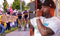 50 Cent défend la spectatrice à la pancarte détestée du Tour de France