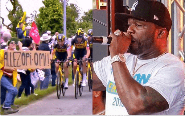 50 Cent défend la spectatrice à la pancarte détestée du Tour de France