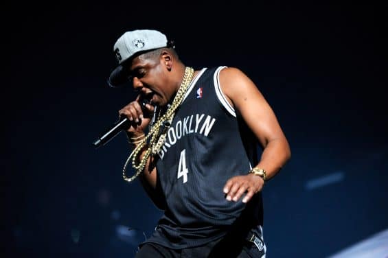 NEW YORK, NY - SEPTEMBER 28:  Jay-Z performs at Barclays Center of Brooklyn on September 28, 2012 in New York City.  (Photo by Kevin Mazur/WireImage)