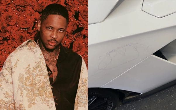 YG pète les plombs : sa fille a dessiné sur sa Lamborghini