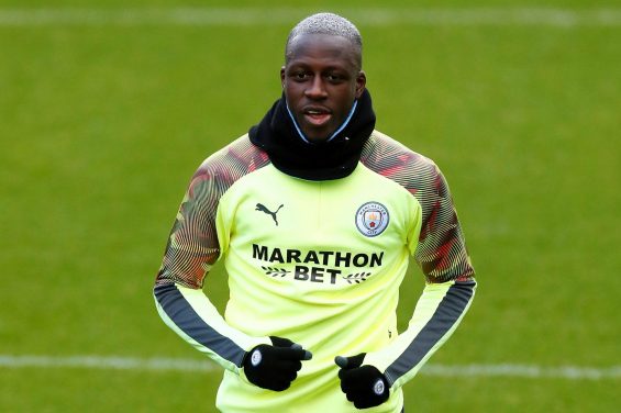 FILE PHOTO: Soccer Football - Champions League - Manchester City Training - Etihad Campus, Manchester, Britain - February 25, 2020 Manchester City's Benjamin Mendy during training Action Images via Reuters/Jason Cairnduff/File Photo