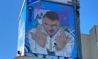 Jul : une fresque géante en son honneur a été réalisée à l’entrée de Marseille