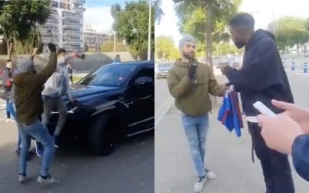 Umtiti recadre des fans qui tentent de monter sur sa voiture