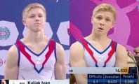 Ukraine : Un gymnaste russe soutient son pays sur le podium face à un ukrainien