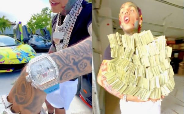 Après avoir affirmé être ruiné, 6ix9ine s’affiche avec une énorme somme d’argent en liquide