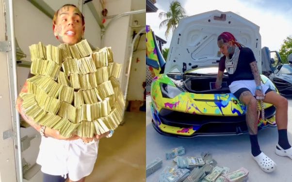 6ix9ine flambe avec des liasses de billets, son avocat confie qu’il est bien ruiné