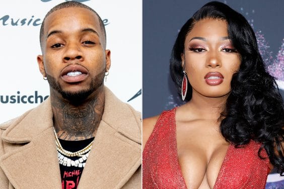 NEW YORK, NEW YORK - DECEMBER 13: (Exclusive Coverage) Tory Lanez visits Music Choice on December 13, 2018 in New York City. (Photo by Roy Rochlin/Getty Images)

LOS ANGELES, CALIFORNIA, UNITED STATES - NOVEMBER 24, 2019 -  Megan Thee Stallion at the 2019 American Music Awards arrivals at Microsoft Theater - PHOTOGRAPH BY P. Lehman / Barcroft Media (Photo credit should read P. Lehman / Barcroft Media via Getty Images)