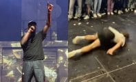 Ninho : un fan tente un salto arrière en plein concert et se rate