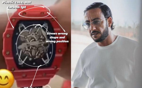 Lacrim de nouveau affiché avec une fausse montre Richard Mille