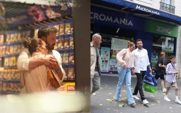 Ben Affleck et Jennifer Lopez s'offrent une virée shopping au Micromania de Paris, Twitter s'affole