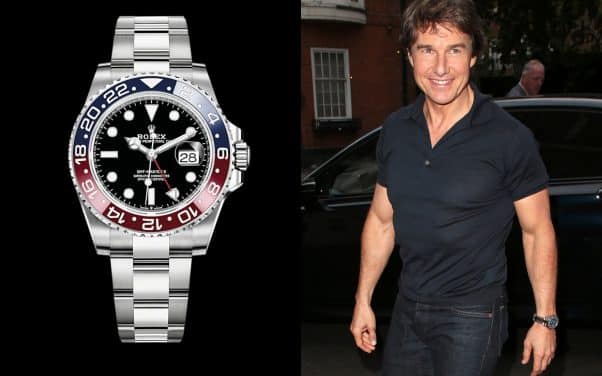 Tom Cruise arbore une Rolex GMT en or blanc 18 carats