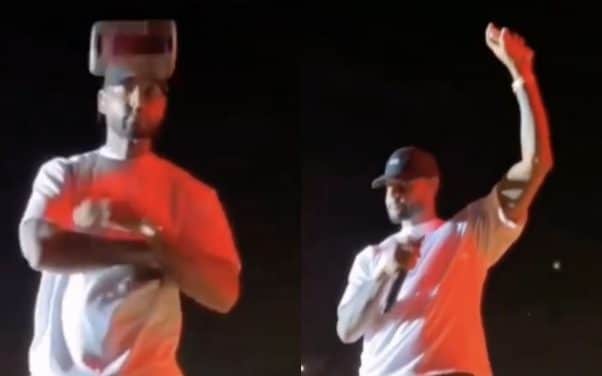 Booba ciblé par un smartphone en plein show, il a un réflexe impressionnant