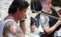 Sylvester Stallone remplace le tatouage de son ex femme par un chien