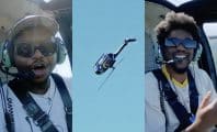 Leto et Guy2Bezbar relèvent le défi de lâcher un freestyle dans un hélicoptère qui fait des loopings