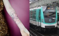 Une jeune femme réalise son rêve et se fait tatouer les lignes du métro parisien