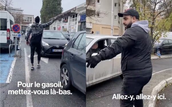 Pénurie d’essence : des jeunes aident les habitants à accéder à la station service à Aulnay-sous-bois