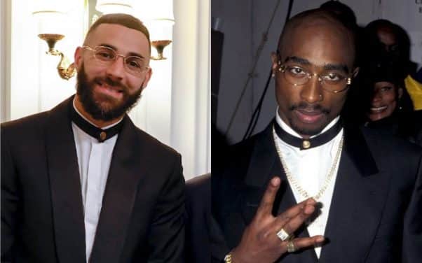 Karim Benzema copie le look de Tupac pour la cérémonie du Ballon d’or 2022