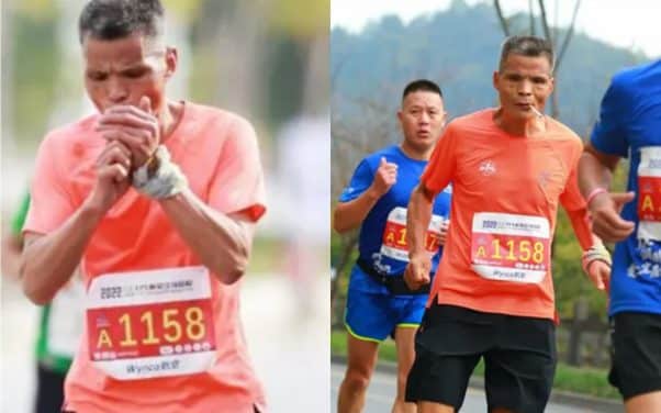 Un marathonien chinois de 50 ans parcourt 42 km en fumant