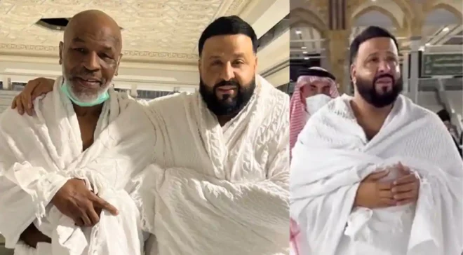 DJ Khaled très ému à la Mecque avec Mike Tyson et son père