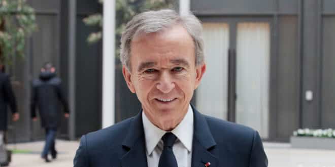 LVMH Group CEO Bernard Arnault poses following a press conference on April 25, 2017 in Paris, after the group said it plans to buy Christian Dior Couture, a wholly-owned unit of Christian Dior SA, for 6.5 billion euros (.0 billion). - The world's top luxury company LVMH said on April 25 it plans to buy Christian Dior Couture, a wholly-owned unit of Christian Dior SA, for 6.5 billion euros (.0 billion). At the same time, the Arnault family who own 74 percent of the parent company, Christian Dior SA, will acquire the remaining 26 percent in a move to streamline the current shareholder structure. (Photo by GEOFFROY VAN DER HASSELT / AFP)