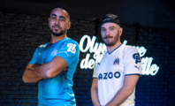 Jul affiche le logo de son label « D'Or & de Platine » sur les maillots de l'OM