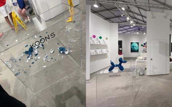 Une femme renverse une sculpture de Jeff Koons à 42 000 dollars