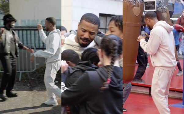 Dinos et Michael B. Jordan surprennent des enfants d’Aubervilliers