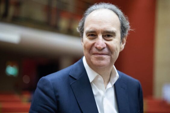 Xavier Niel, founder of French broadband Internet provider Iliad, arrives for a hearing on the concentration of media ownership in the country, at the French Senate in Paris, France, February 18, 2022. Photo by Raphael Lafargue/ABACAPRESS.COM | 798918_001 Paris France