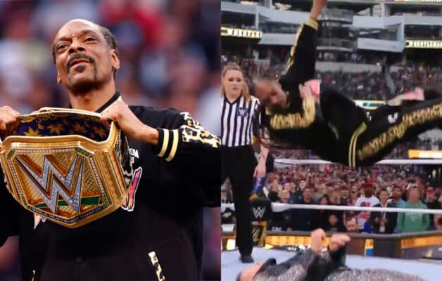 Snoop Dogg retourne un combat de catch lors de Wrestlemania