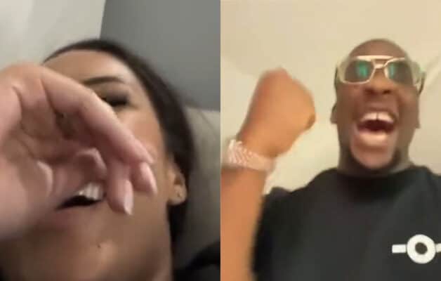 La copine de SDM dévoile une vidéo hilarante du rappeur devant un match