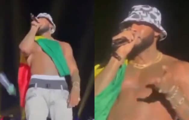 Booba lance un avertissement à un fan lors de son concert à Dakar