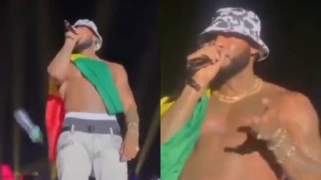 Booba lance un avertissement à un fan lors de son concert à Dakar