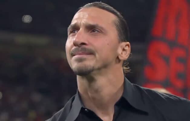 Zlatan Ibrahimovic en larmes pour ses adieux au football