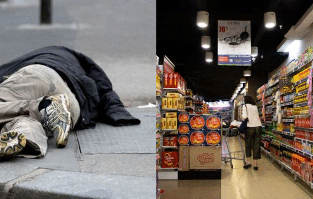 Un SDF se laisse enfermer dans un hypermarché pour boire et manger