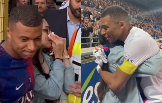 Kylian Mbappé vise accidentellement une supportrice et vole à son secours