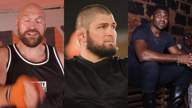 © Instagram : @tysonfury / @khabib_nurmagomedov / @francisngannou