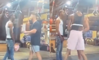 Blueface visé par un homme en plein entraînement de boxe