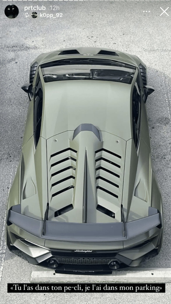 Booba s'offre une magnifique Lamborghini et adresse un message aux rappeurs