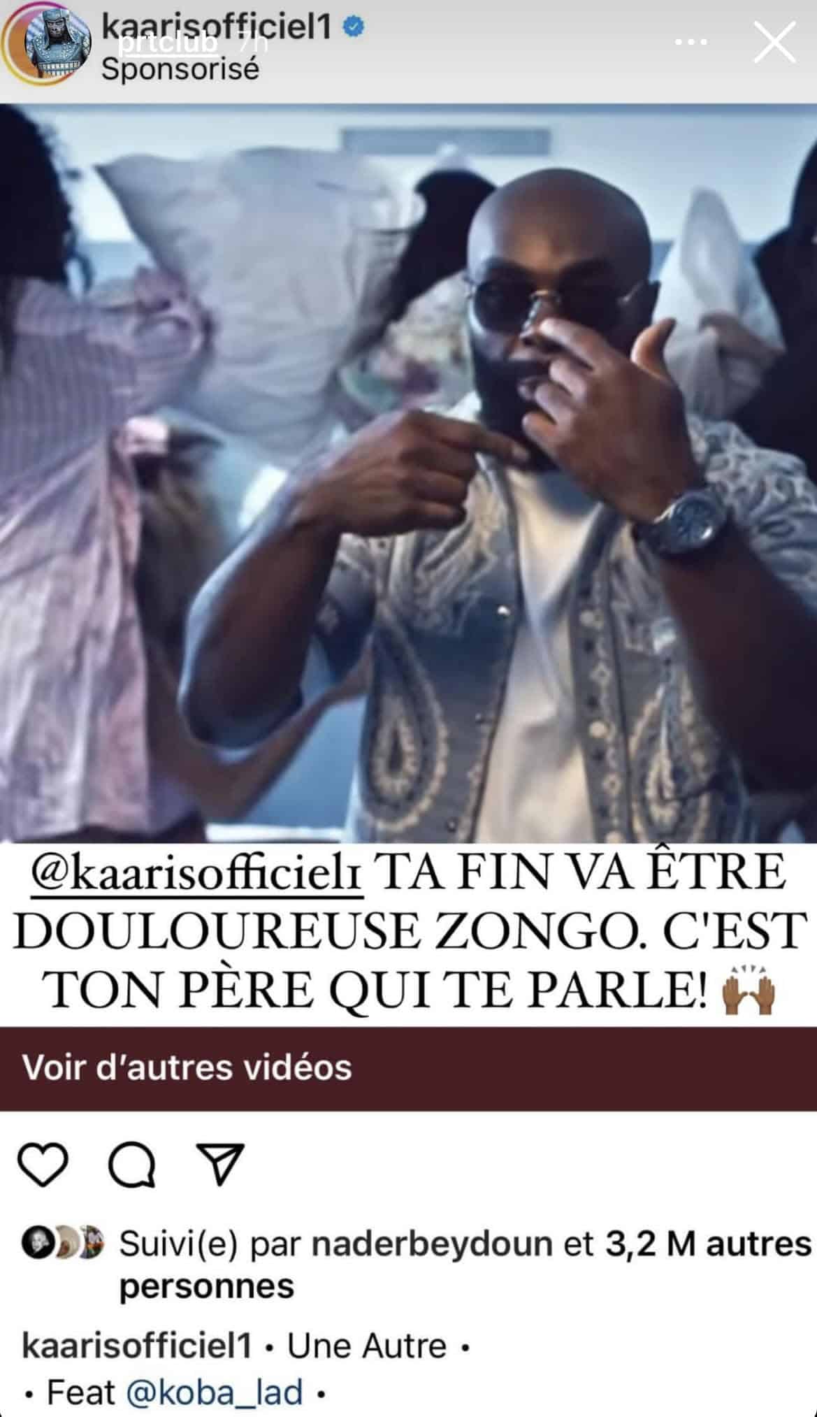 « Ta fin va être douloureuse Zongo » : Booba envoie un avertissement à Kaaris