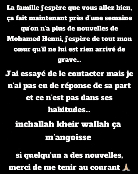 « Même contre la maladie... » : Mohamed Henni sort du silence après sa disparition inquiétante