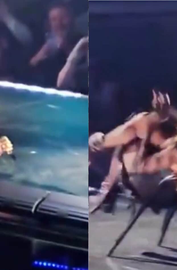 Madonna chute en plein concert après avoir été trainée sur une chaise